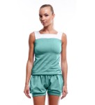 PAPILLIO krótkie spodenki do jogi miętowe Luna Mech